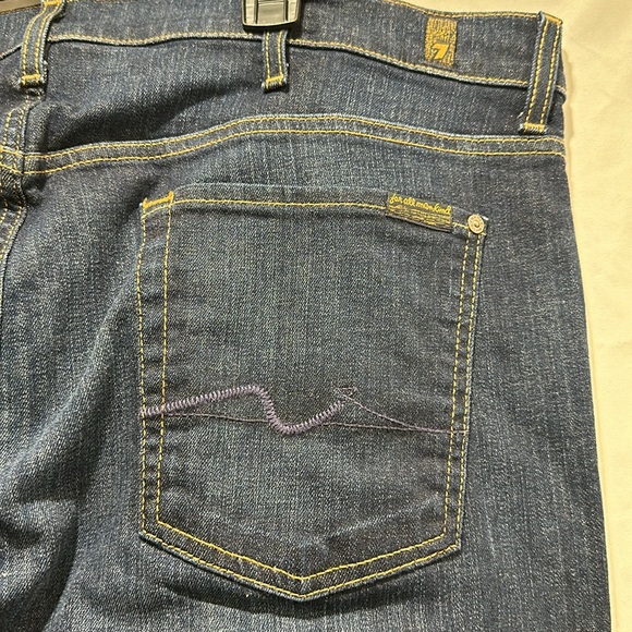 7 For All Mankind Rhigby Straight Leg Jeans SZ 40 - Picture 3 of 6